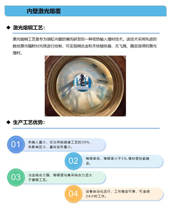 4.2 內(nèi)壁激光熔覆